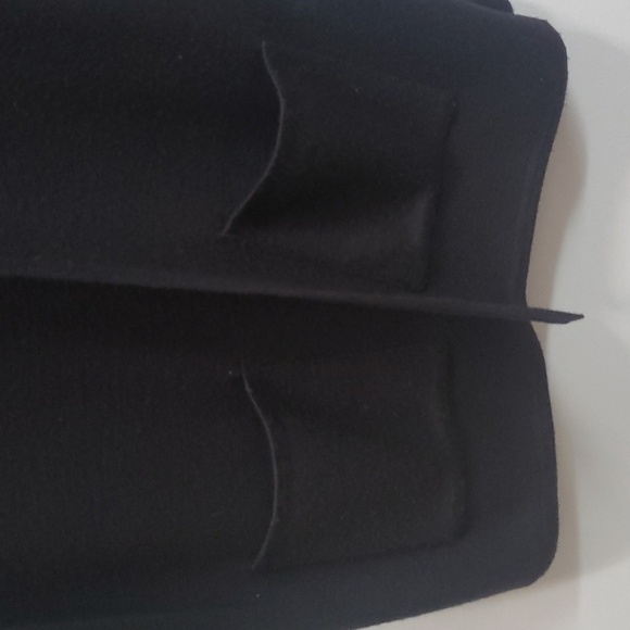 Preview Collection Petites Black Single Button Wool Blend Duster Sweater - Picture 5 of 5